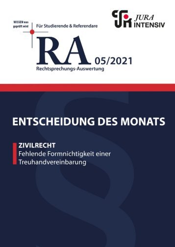 RA 05/2021 - Entscheidung des Monats