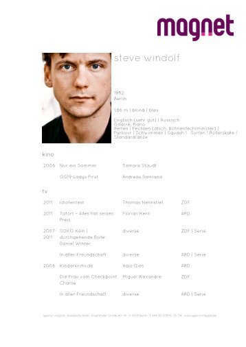 steve windolf - agentur magnet