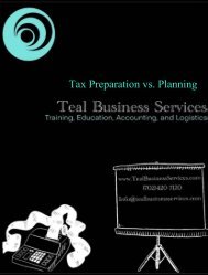 Tax Preparation vs Planning