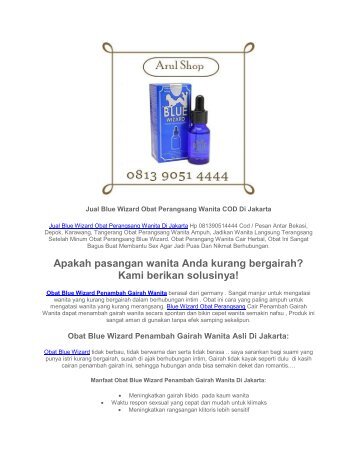 Jual Blue Wizard Obat Perangsang Wanita COD Di Jakarta 081390514444 Obat Blue Wizard Di Jakarta Pusat