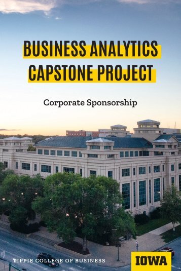 Business Analytics Capstone Brochure - Corporate Sponsorship