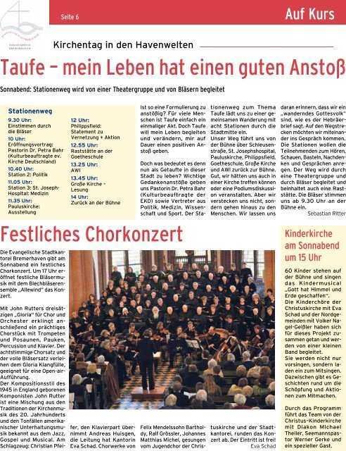 Ausgabe Februar 2011 - Evangelisch-lutherischer Kirchenkreis ...