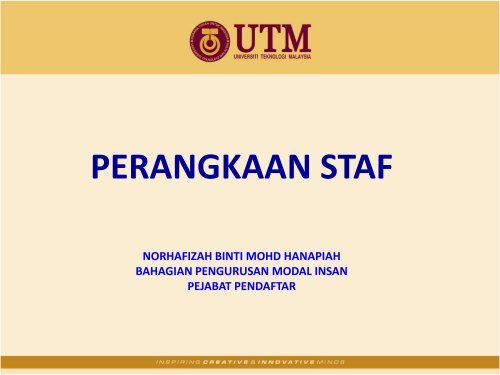 PERANGKAAN STAF - UTM