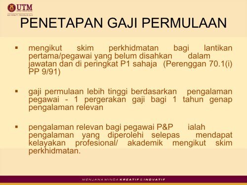 PROGRAM PERCAMBAHAN MINDA KELAS PERTAMA ... - UTM