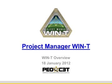 Project Manager WIN-T - AFCEA Aberdeen Chapter