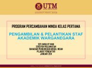 Pengambilan & Pelantikan Staf Akademik Warganegara - UTM