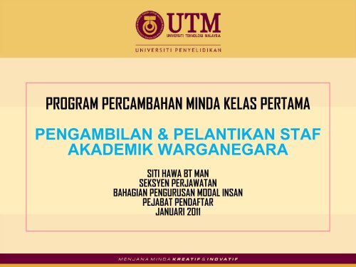 Pengambilan Amp Pelantikan Staf Akademik Warganegara Utm