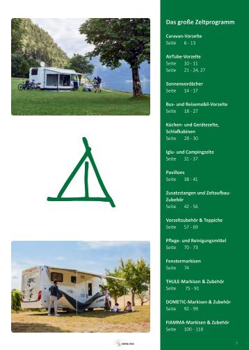 Camping Zubehör Katalog - Zelte