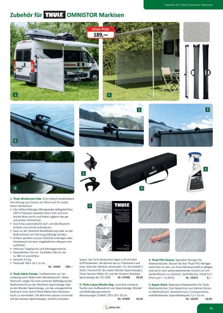 Camping Zubehör Katalog - Zelte