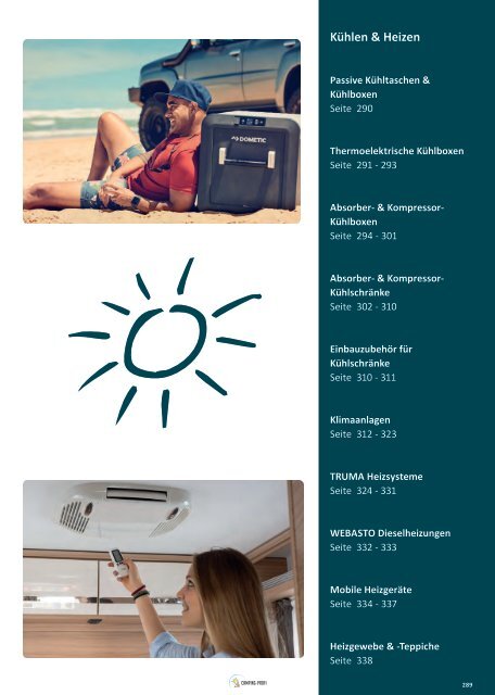 Camping Zubehör Katalog - Kühlen und Heizen