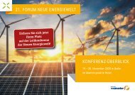 Konferenzüberblick 21. Forum neue Energiewelt