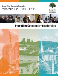 Lehigh Valley Community Foundation Annual Report 2019-20