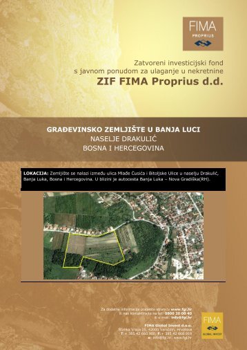 ZIF FIMA Proprius d.d. - FIMA Global Invest