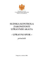 sudska kontrola zakonitosti upravnih akata - Uprava za Kadrove ...