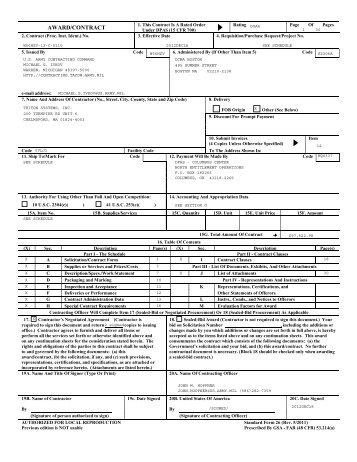 W56HZV13C0110 - TACOM Procurement Network - U.S. Army