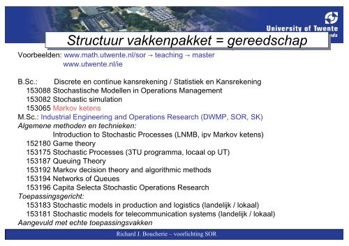 voorlichting afstudeerspecialisaties