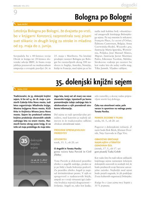 Št. 199, maj 2012 (pdf, 3258 kB) - Mladinska knjiga