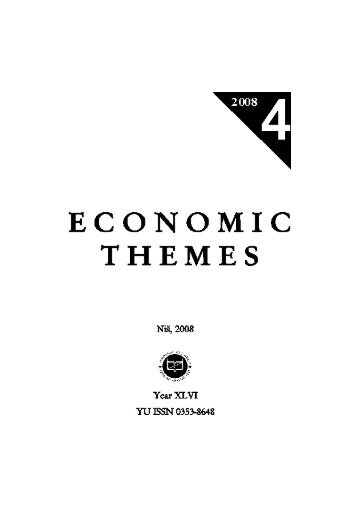 economic themes - Ekonomski fakultet Nis