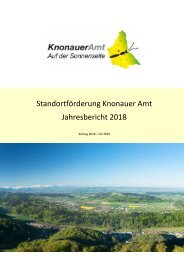 Jahresbericht 2018 Standortförderung Knonauer Amt