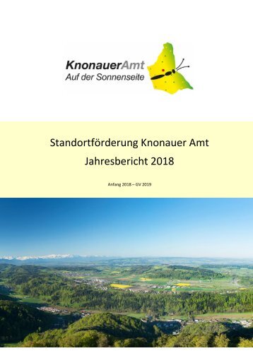 Jahresbericht 2018 Standortförderung Knonauer Amt