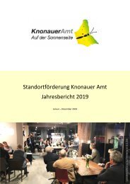 Jahresbericht 2019 Standortförderung Knonauer Amt