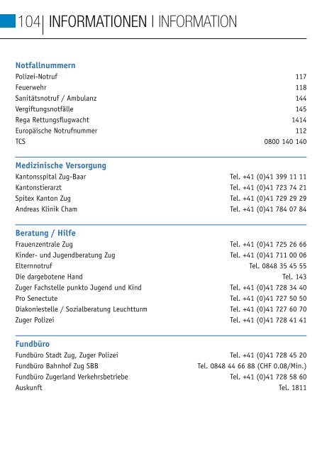 Guide Zug Frühling 2021