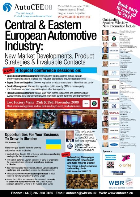 Central & Eastern European Automotive Industry - AmCham - Czech ...