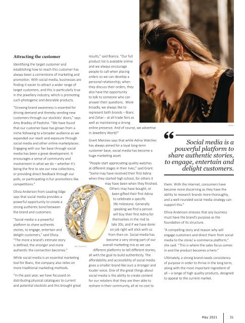 Jewellery World Magazine - May 2021