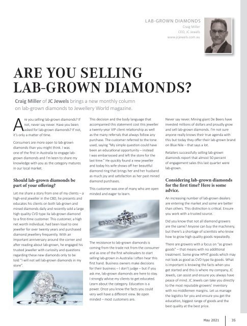 Jewellery World Magazine - May 2021