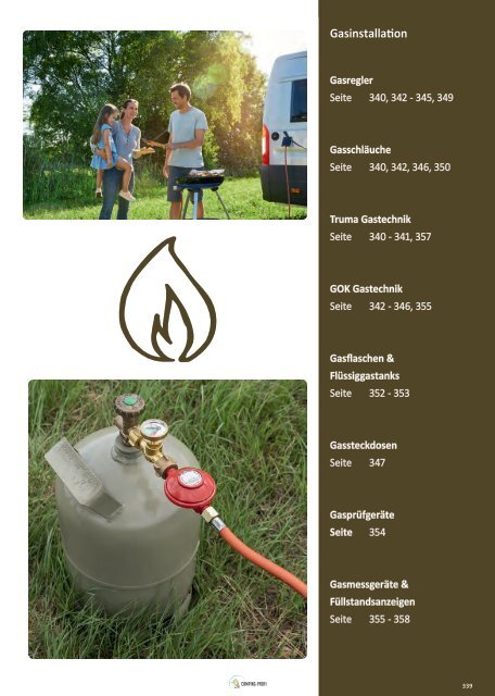 Camping Zubehör Katalog - Gas bei Wohnwagen Bruns