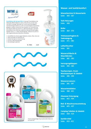 Camping Zubehör Katalog bei Wohnwagen Bruns - Wasser