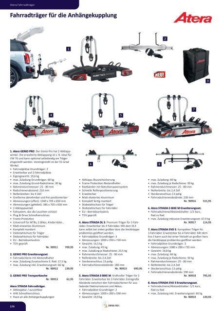 Camping Zubehör Katalog bei Wohnwagen Bruns - Technik