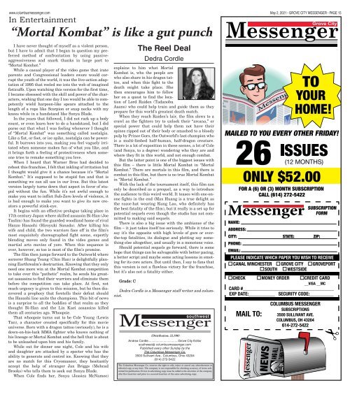 Grove City Messenger - May 2nd, 2021