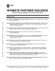 Intimate Partner Violence - Justice Institute of British Columbia