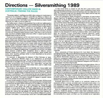 Directions - Silversmithing