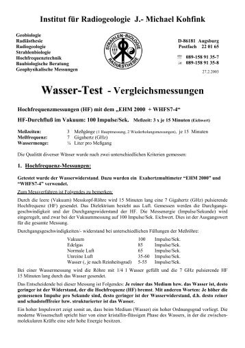 Institut für Radiogeologie J.- Michael Kohfink - Leogant