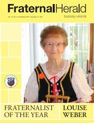 FRATERNALIST OF THE YEAR LOUISE WEBER - Western ...