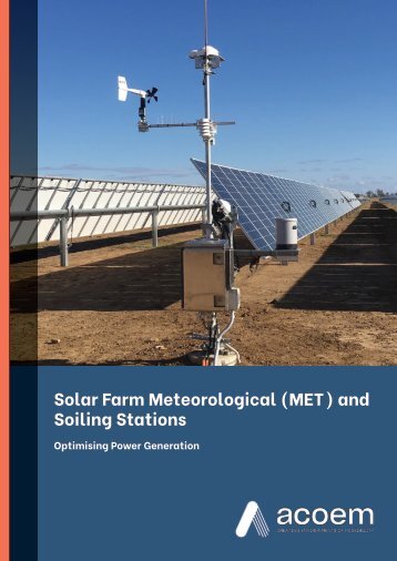 Acoem Solar Farm Meteorological (MET) and Soiling Stations Brochure