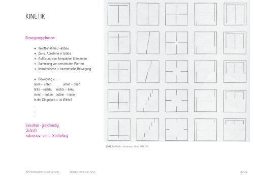 ElEmEnTarE GEsTalTunG morpholoGIschEr KasTEn - Werkstatt