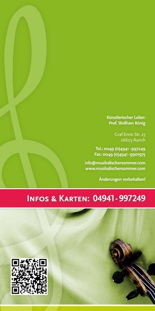 Kammerkonzert - Musikalischer Sommer in Ostfriesland