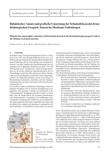 denburgischen Geopark-Touren im Muskauer Faltenbogen