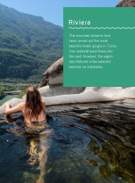 Book «Natural escapes – Ticino», sample pages: Riviera