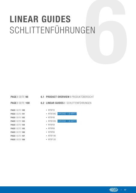 Teleskopschienen von Nadella