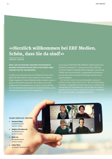 ERF Medien Schweiz Jahresbericht 2020