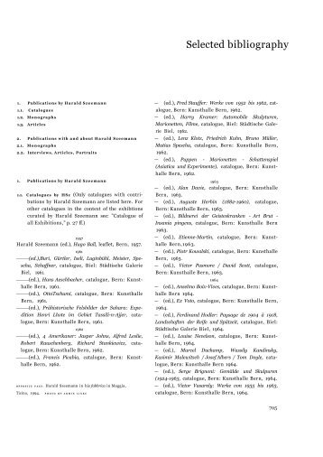 Bibliographie - Sitterwerk Katalog