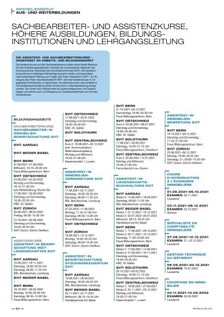 immobilia 2021/05 - SVIT