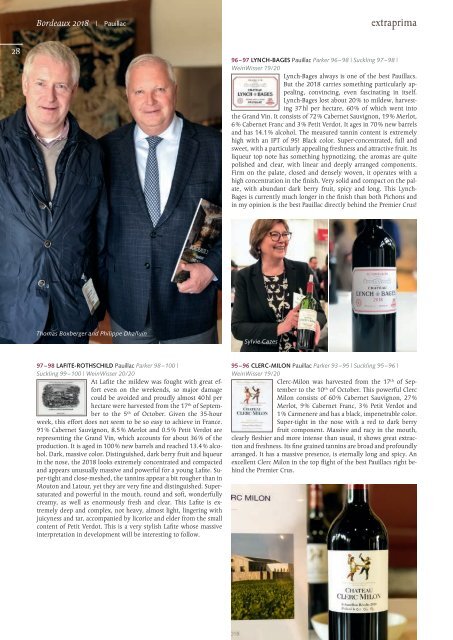 Extraprima Bordeaux 2018 Catalog english version