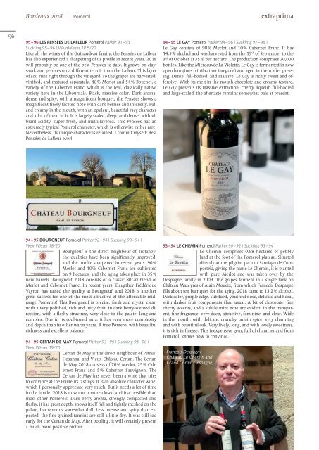 Extraprima Bordeaux 2018 Catalog english version