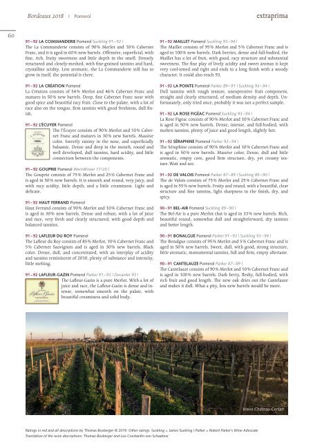 Extraprima Bordeaux 2018 Catalog english version