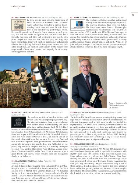 Extraprima Bordeaux 2018 Catalog english version